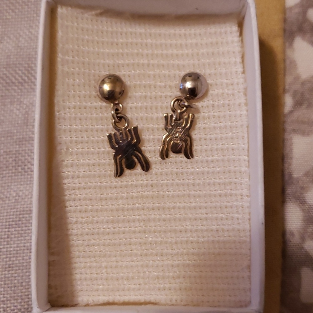 Peruvian Silver spiders earrings.